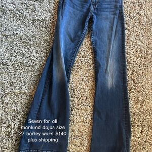 7 For All Mankind Blue Flare Jeans